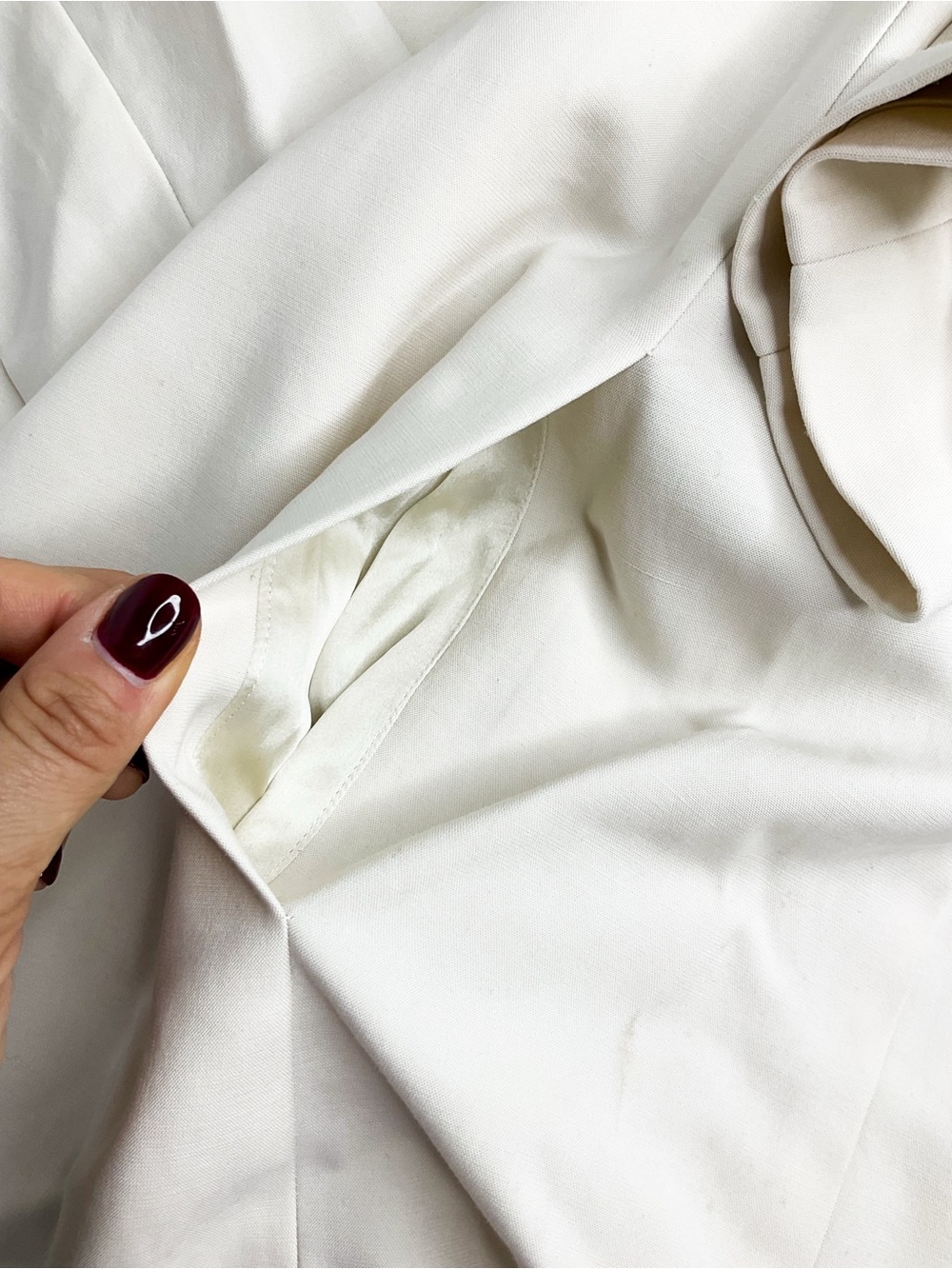 Eileen Fisher Cream Open-Front Jacket - Picture 8 of 12